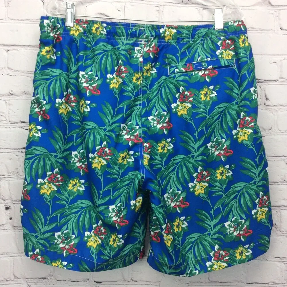 Chaps by Ralph Lauren Swim Trunks Men’s Size L Tropical Print Lined Beach Pool